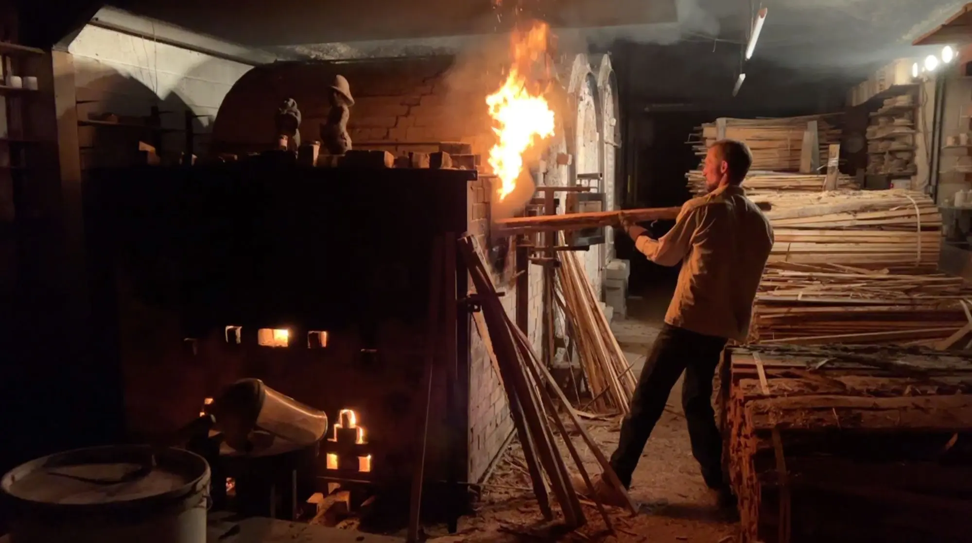 Muchelney Pottery Firing